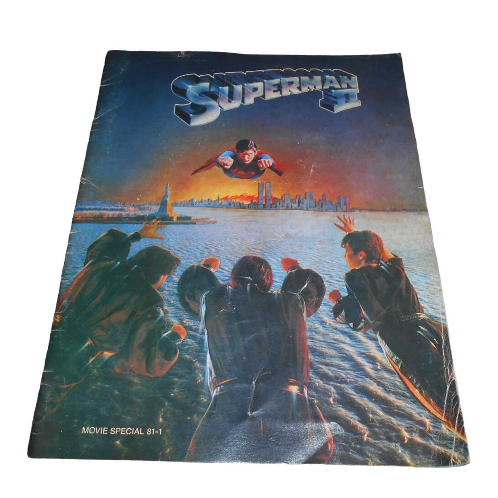 Superman II The Adventure Continues Movie Souvenir Program 1981 Vintage